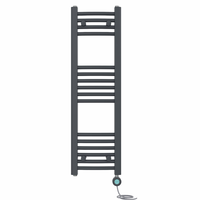 Curved Towel Rail Heated Towel Rails, 100" H x 30" W x 3.4" D, Anthracite