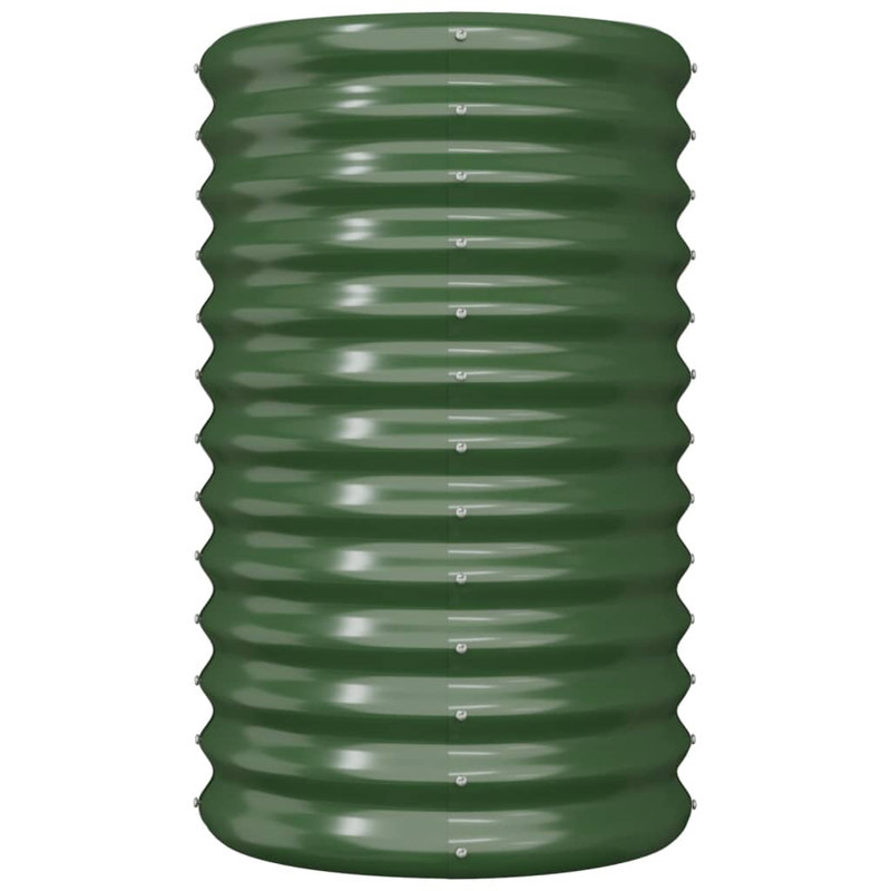 Garden Raised Bed Powder-coated Steel, Green, 26.77" H x 15.75" W x 15.75" D