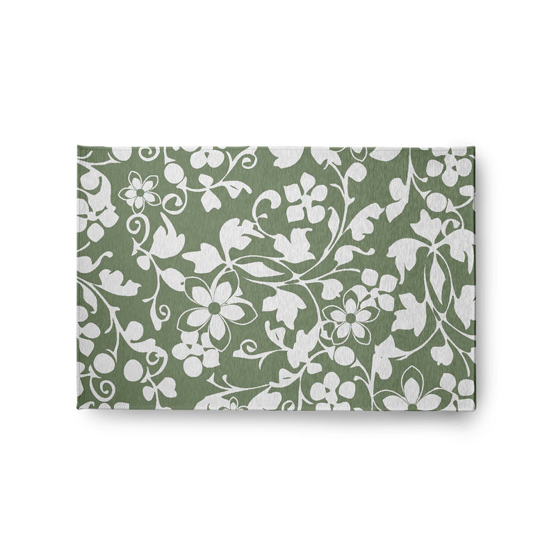 Ingunn Chenille Floral Indoor Rug, Rectangle 2' x 3'