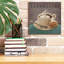 Art mural sur toile Winston Porter «Coffee And Co 1 Teal and Gray» par Janelle Penner-1703064452