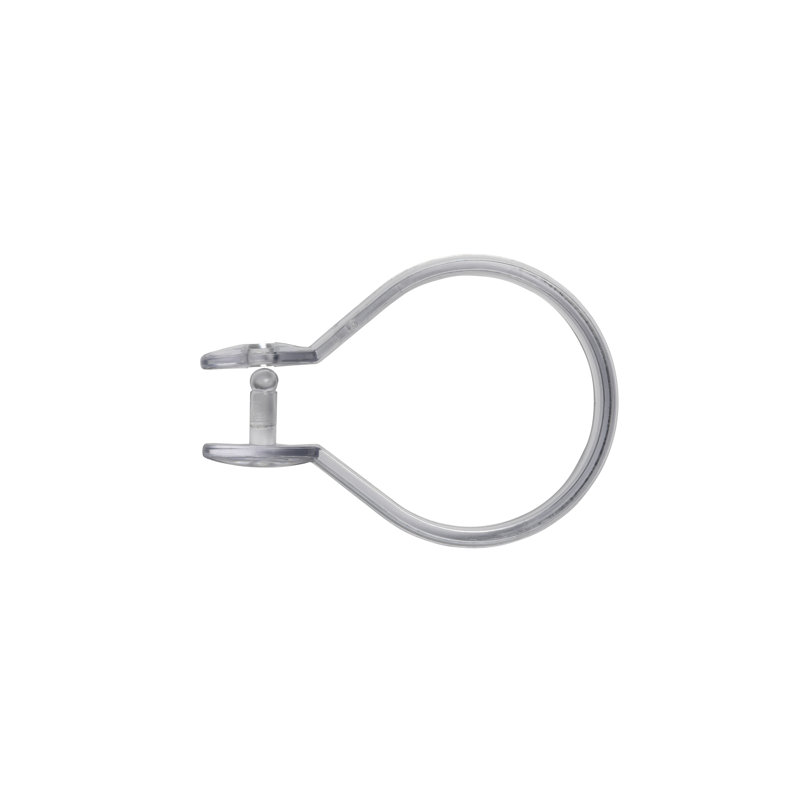 Clear Button Shower Curtain Hook