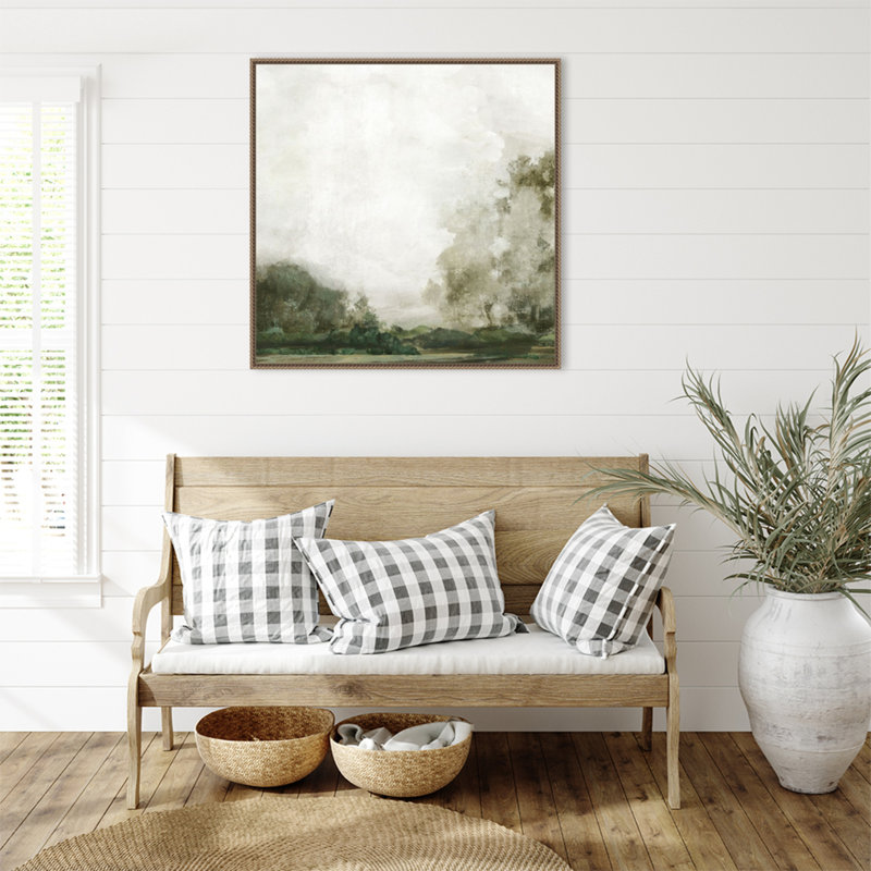 «Misty Morning Over the Trees» par PI Studio, reproduction d'art sur toile encadrée, 30 x 30