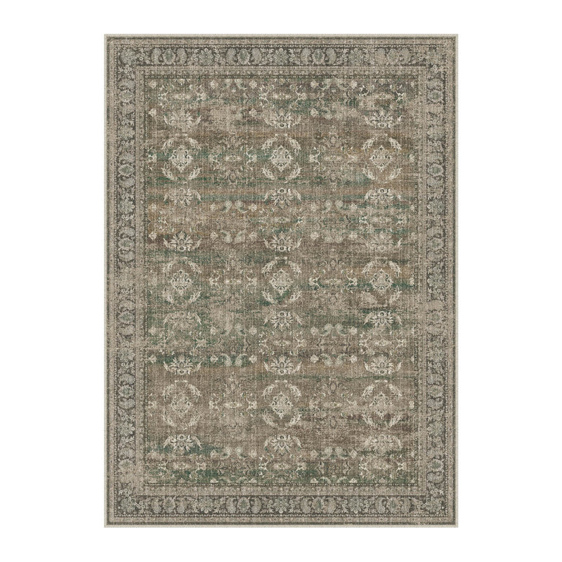 Kitty Machine Washable Oriental Area Rug for Living Room with Non-Slip Backing, Rectangle 8' x 10'