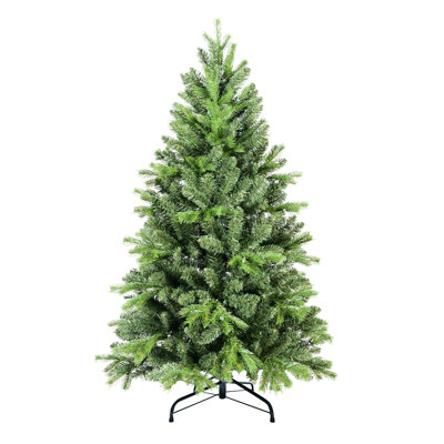 6ft Christmas Tree With 1032 Pe+ Tips, Hinged Branches For Fast Assembly, Heavy-duty Metal Stand, Festive Centerpiece Branch Quick Arrangement, Classic Decoration