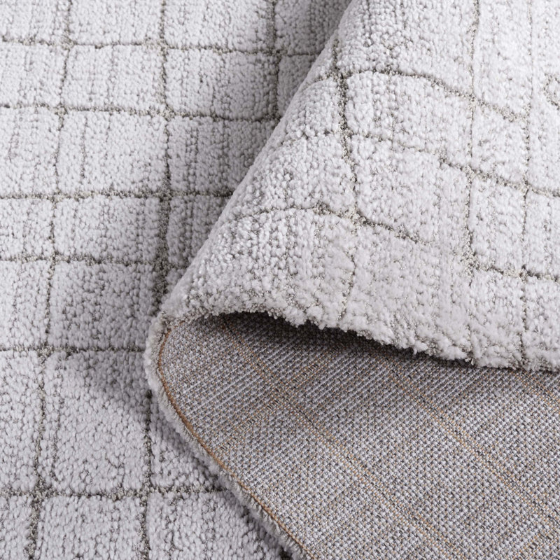 Machine Woven Light Grey / Grey Indoor Rug, Rectangle 160 x 229cm