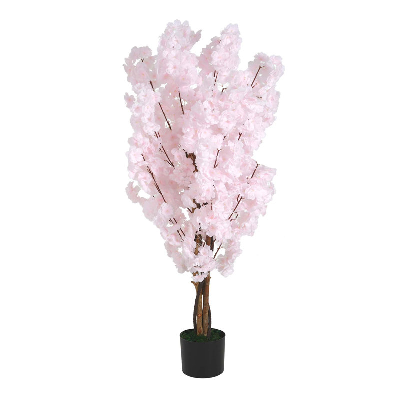 Cerisier artificiel rose 43 po avec pot