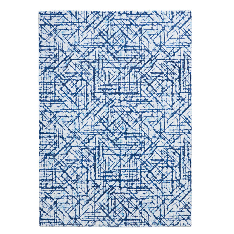 Antaniyah Faux Rabbit Fur Hand Tufted Rug, Rectangle 5' x 7'