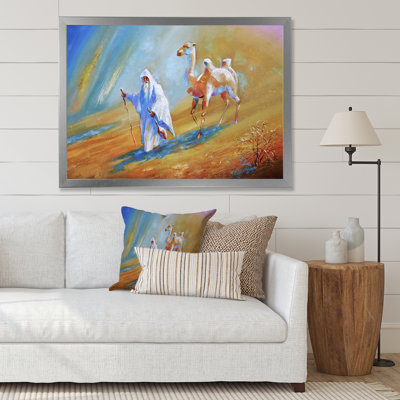 «An Old Sage Walking Through The Desert», reproduction d'art sur toile rétro