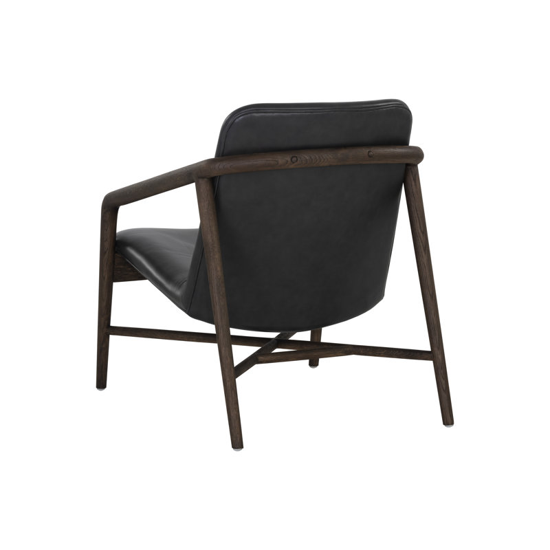 Lounge Chair, Black Genuine Leather