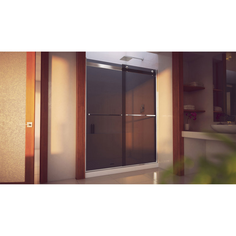 Porte de douche sans cadre Essence-H l 56 po x H 76 po avec technologie Clearmax, Chrome