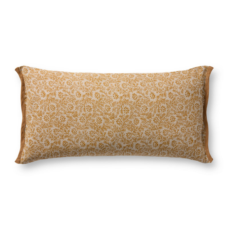 Coussin décoratif Loloi, Motif géométrique brun, Rectangle H 13 po x l 21 po