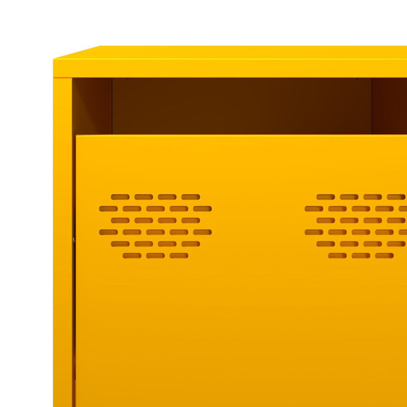 Sideboard 135X39x103.5 Cm Cold-Rolled Steel, Mustard Yellow