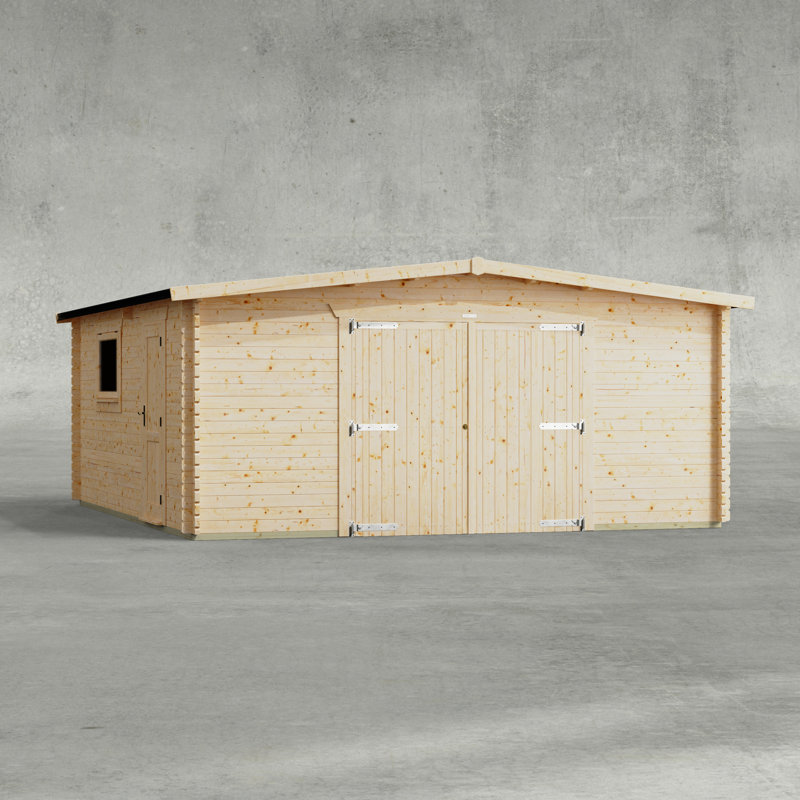 Powersheds 20 x 18ft Apex Garage Log Cabin - 44mm