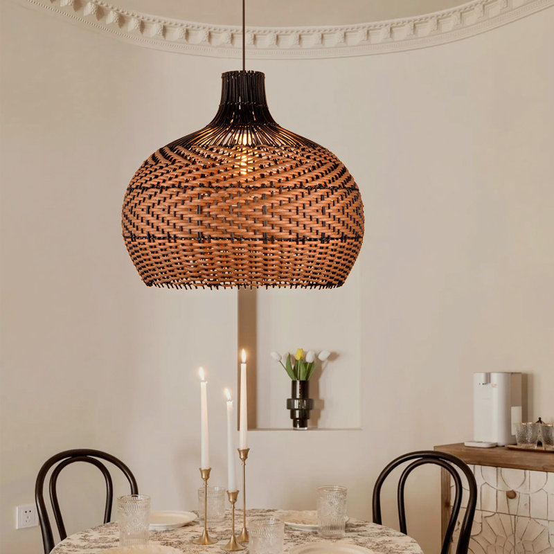 Luminaire suspendu unique en forme de dôme à 1 lumière Brand, H 23,62 po x l 23,62 po x P 23,62 po