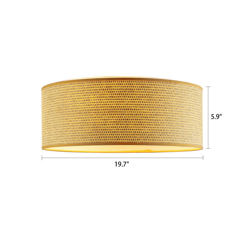 Sariah 20 in. 5 Light Indoor Flush Mount, Yellow