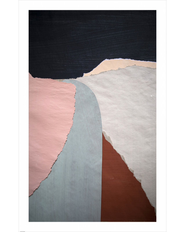 Minimalist Desert River by Cyrille Gulassa — Abstract Wall Art, 12 × 18, Framed Canvas, Black