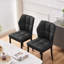 Chaises de salle à manger rembourrées en cuir synthétique 19,6 po H Raffertie avec structure en métal noir et dossier en forme de damier-1150454624-1170870280