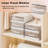 Bed Sheet Organizers and Storage Plastic, 4 pcs Foldable Closet Organizer with Handle