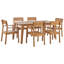 Amick 6 - Person Acacia Wood Patio Dining Set with Rectangular Table