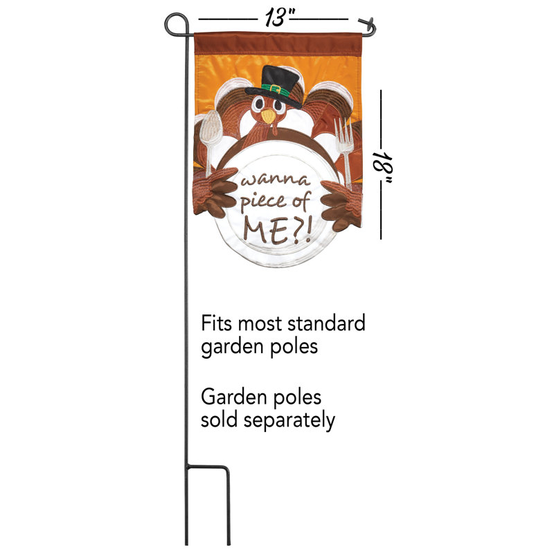 Drapeau de jardin en nylon à 2 côtés Pièce de moi, 18 po x 13 po