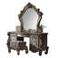 Tabouret de coiffeuse Versailles en platine antique-935324575