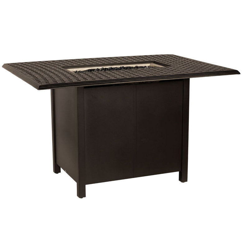 Table de foyer rectangulaire à hauteur de comptoir, Graphite