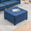 Rangement en tissu - bleu. Style rétro pour les salons. Revêtement doux, grand espace, charnière de sécurité bleue avec plateau. Hall d'entrée vintage. Revêtement, capacité, concept sécuritaire