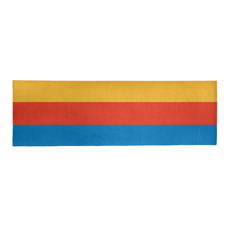 Tapis bleu/jaune rayé, Tapis de couloir 2 pi 6 po x 8 pi