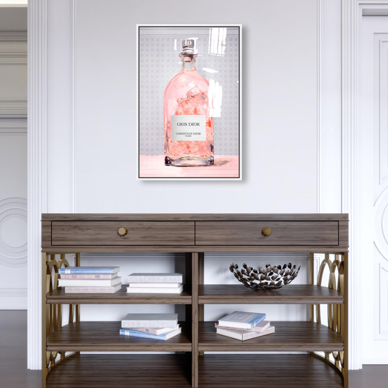 Oliver Gal Parisian Summer Cooler Fashion and Glam - Hand-Applied Glass Coat Framed Canvas Art, Silver, 24" H x 16" W
