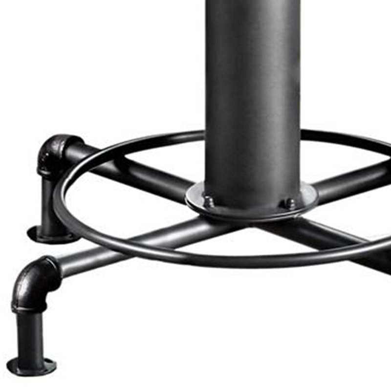 Jasel Metal Counter Height Dining Table With Fire Hydrant Inspired Base, Gray