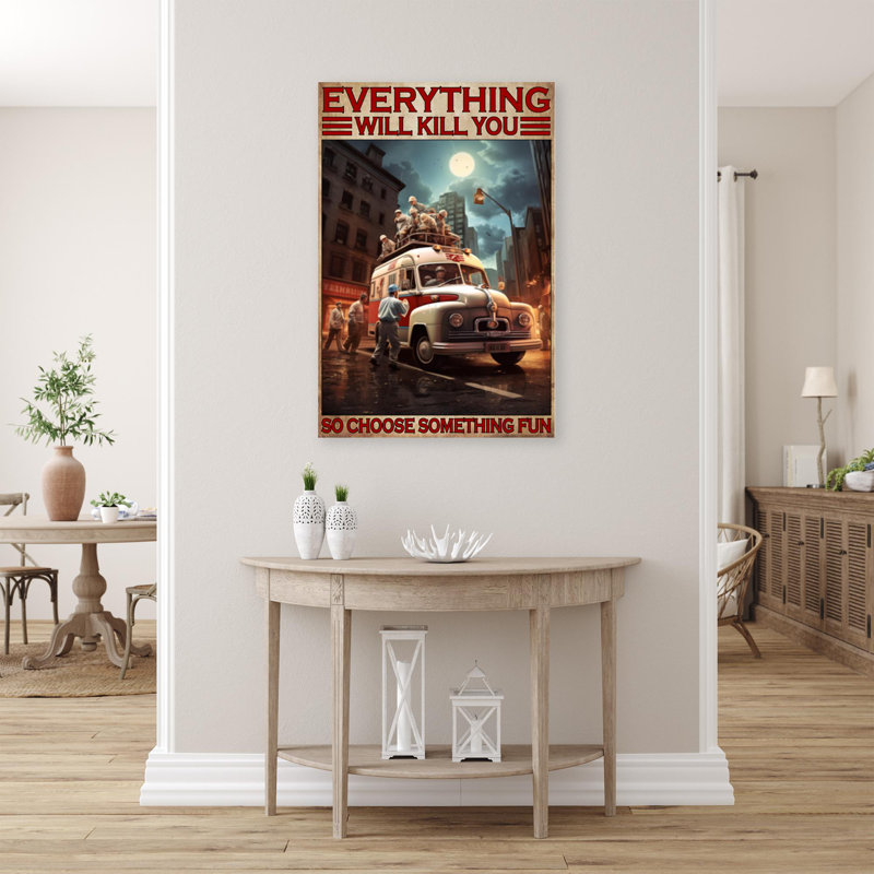 " So Choose Something Fun - 1 Piece Rectangle Graphic Art Print On Wrapped Canvas ", L 16 po x H 20 po
