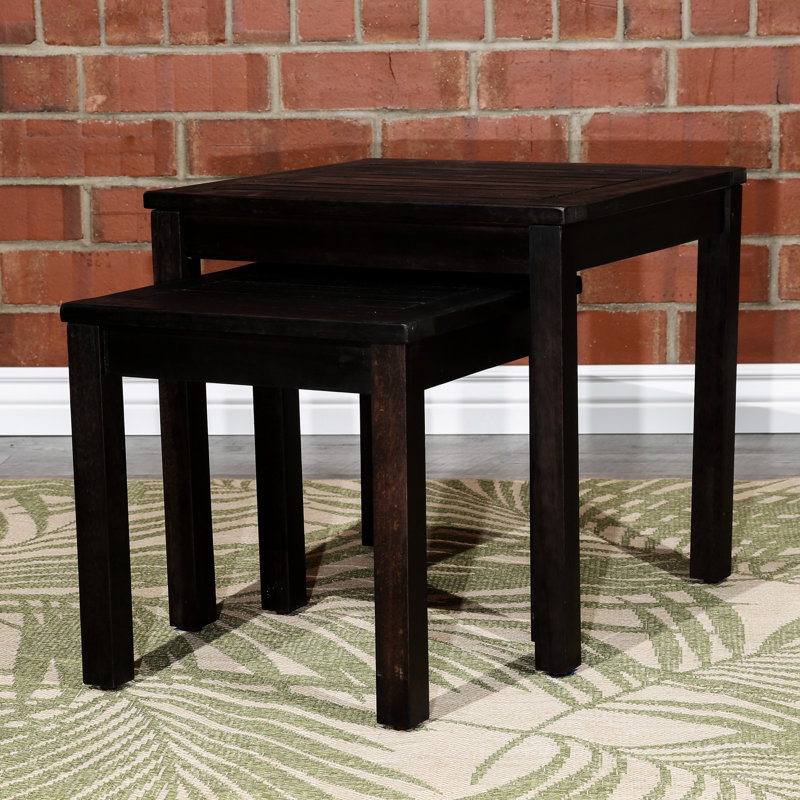 Eucalyptus Tables Of 2 - Transform Outdoor Settings 2 Nesting Table, Enhance Glamour