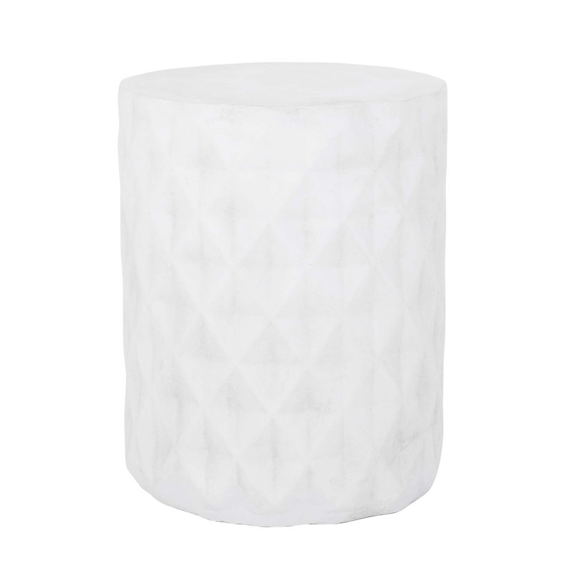 Lightweight Concrete Geometric Side Table, Ready to Use