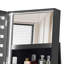 Armoire à bijoux pivotante à 360 ° avec miroir pleine longueur, rangement verrouillable et éclairage intérieur pour une organisation élégante-2048545331