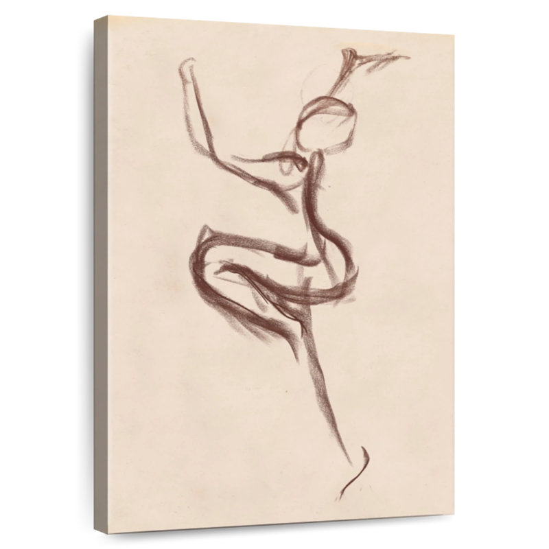 Leisha Figure Study Sketch II, 36" H x 24" W