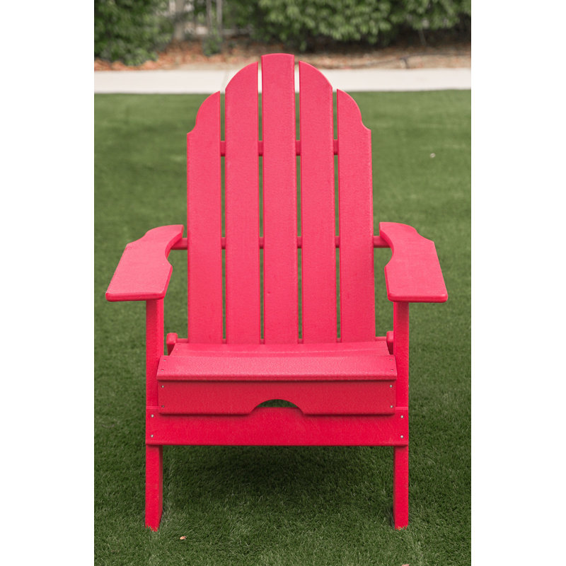 Chaise Adirondack pliante en résine alanson, Rouge