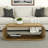 Wilhelmina Contemporary Brown Handmade Mango Wood Rectangular Coffee Table