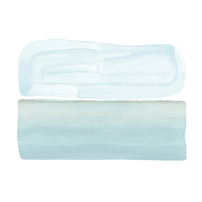 Soft Blue Block 1 Piece Wrapped Canvas Wall Art