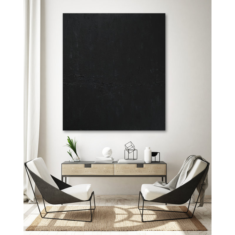 Black Texture Print by H. Scott