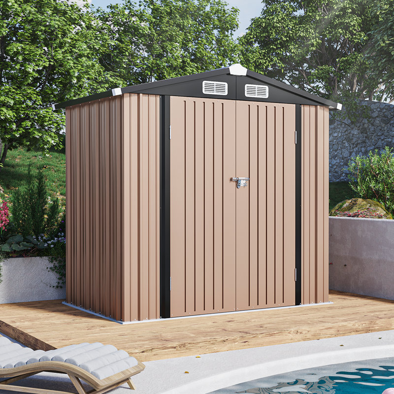 6 ft. W x 4 ft. D Metal Storage Shed