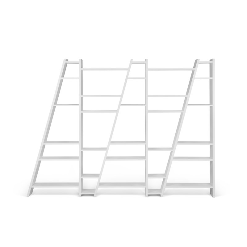 Geometric Bookcase, Pure White