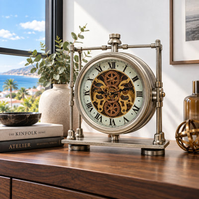 Luxembourg Collection Analog Glass Tabletop Clock