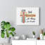 With God Matthew 19:26 Flower Cross - Wrapped Canvas Print-630653436