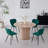 Velvet Dining Chairs Set of 4, Upholstered Kitchen Chairs for Living Room with Metal Legs,-104903455