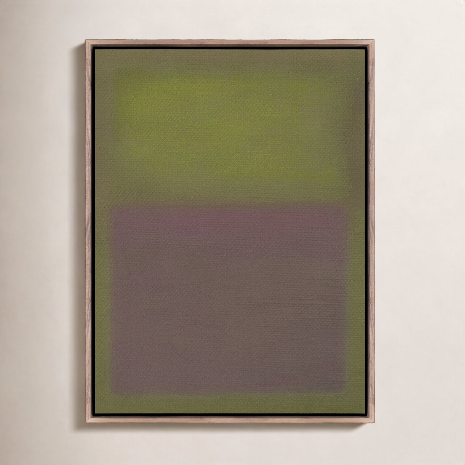 Composition Deep by Charles Stuart, 40" H x 30" W x 2" D, Green, Dark Brown