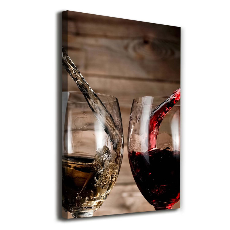 Wine In Glasses - Wrapped Canvas Print