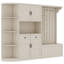 Modular L-Shaped Entryway Hall Tree?&?Storage Cabinet Set,?4?Hooks,?Shelves?&?Flip?Drawer Organizer?for?Hallway-1723348508