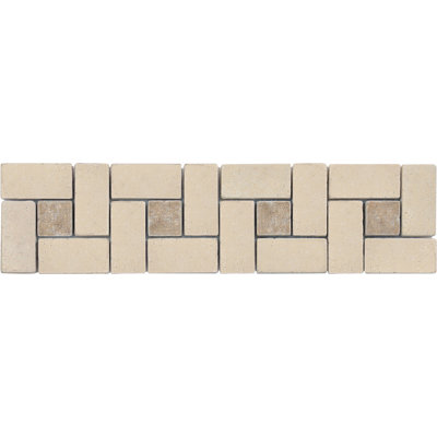Basketweave Travertine Listello