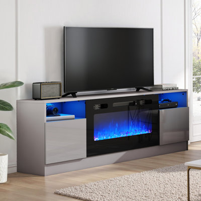 Bhhatu Electric Fireplace TV Stand