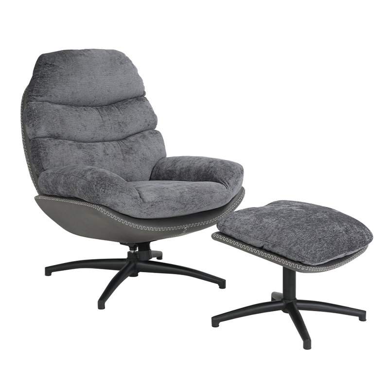 Boun 93cm Wide Tufted Polyester, Grey